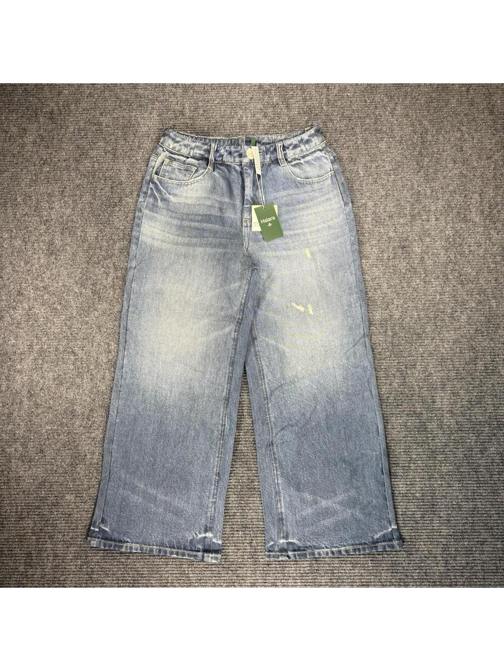 Halara Pants Women's L Petite Flex Denim Light Blue Stretch Casual 28” Inseam